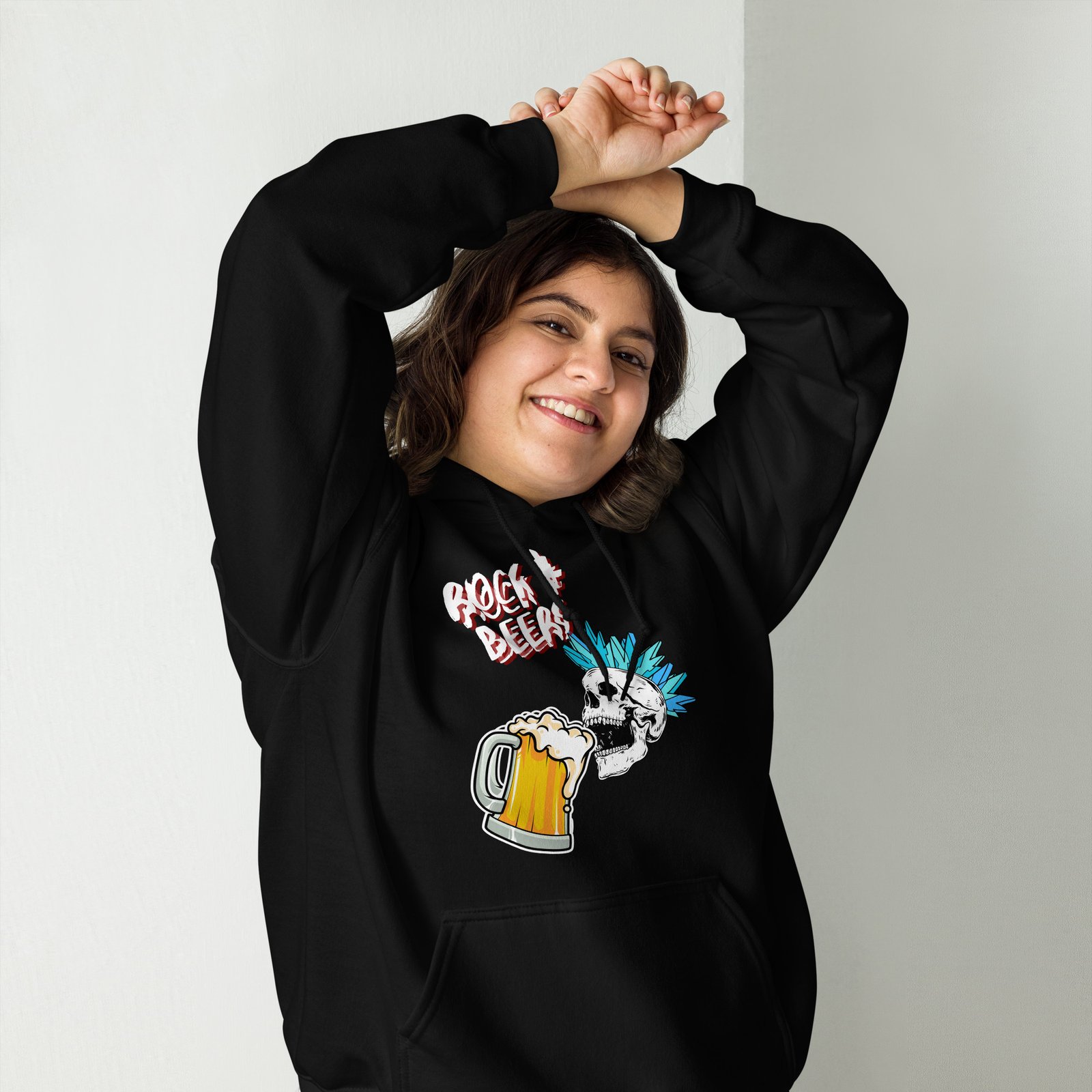 Sudadera con capucha personalizada Rock And Beers