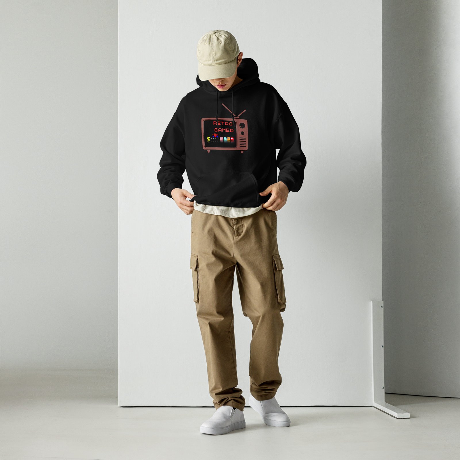 Sudadera con capucha unisex personalizada Retro Gamer