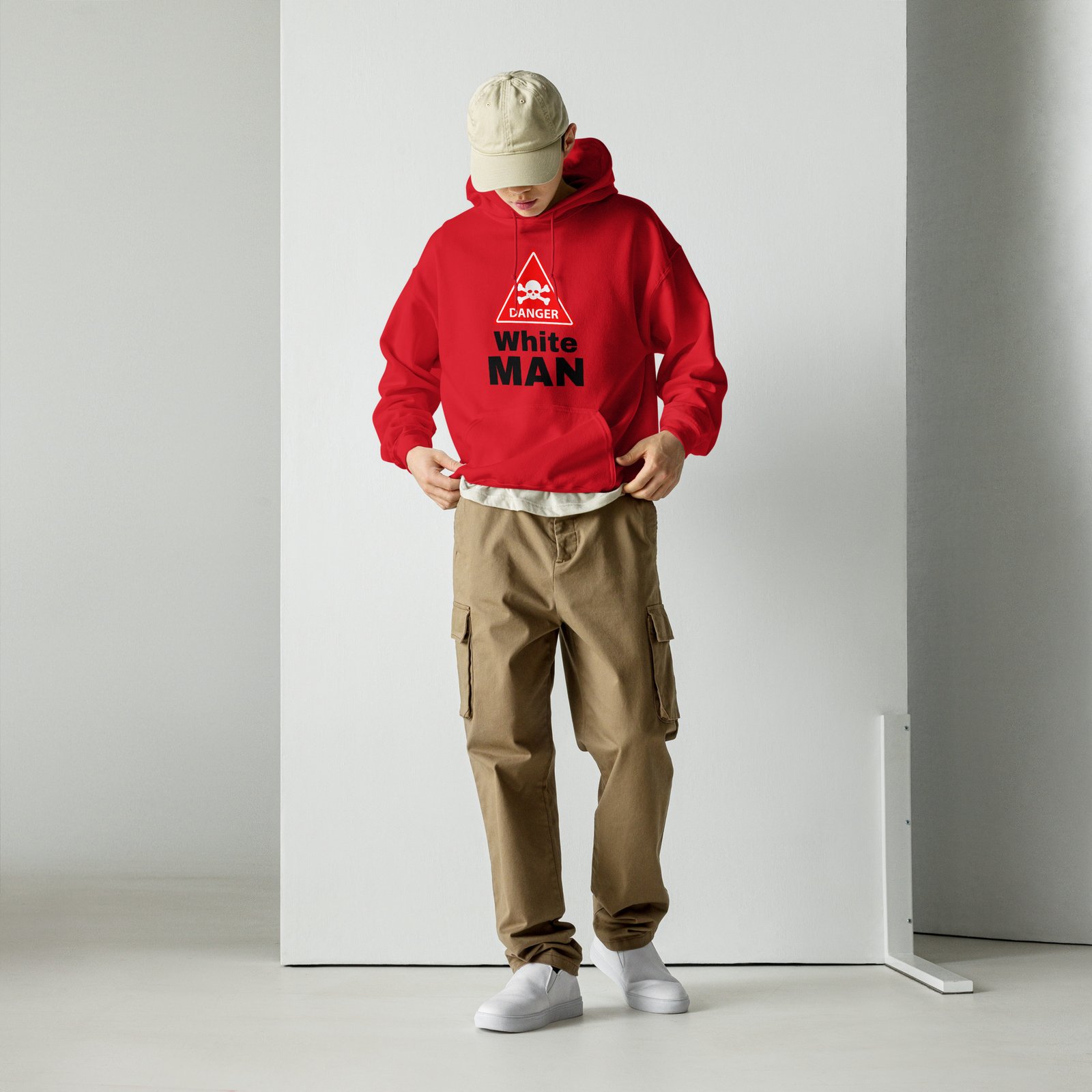 Sudadera con capucha personalizada Danger White Man